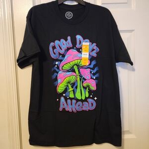 Good Devil Ahead Black Graphic Tee